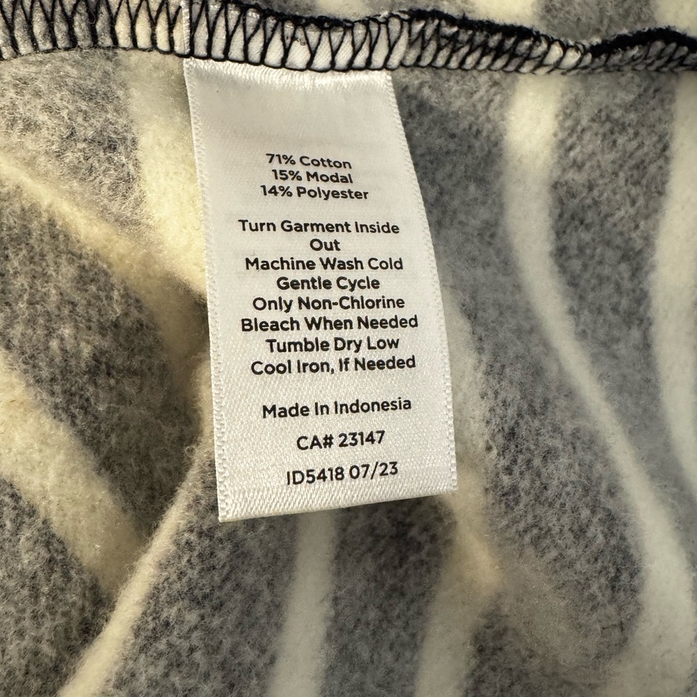 Talbots Black and White Striped Sweater sweatshirt XL - Picture 5 of 7